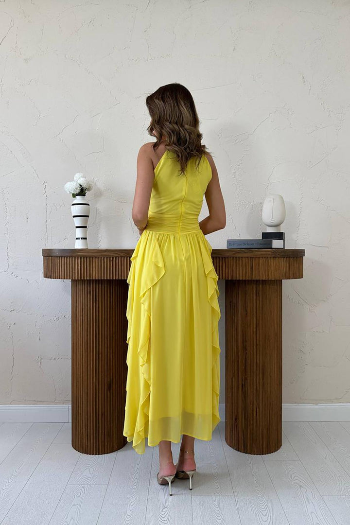 ELS Wholesale Yellow Ruffled Dress - Düren