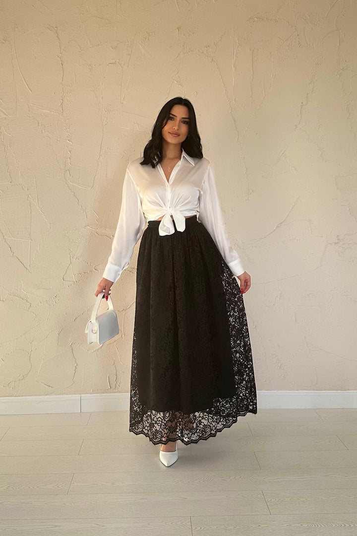 ELS Wholesale Black Lace Long Skirt - Chernihiv