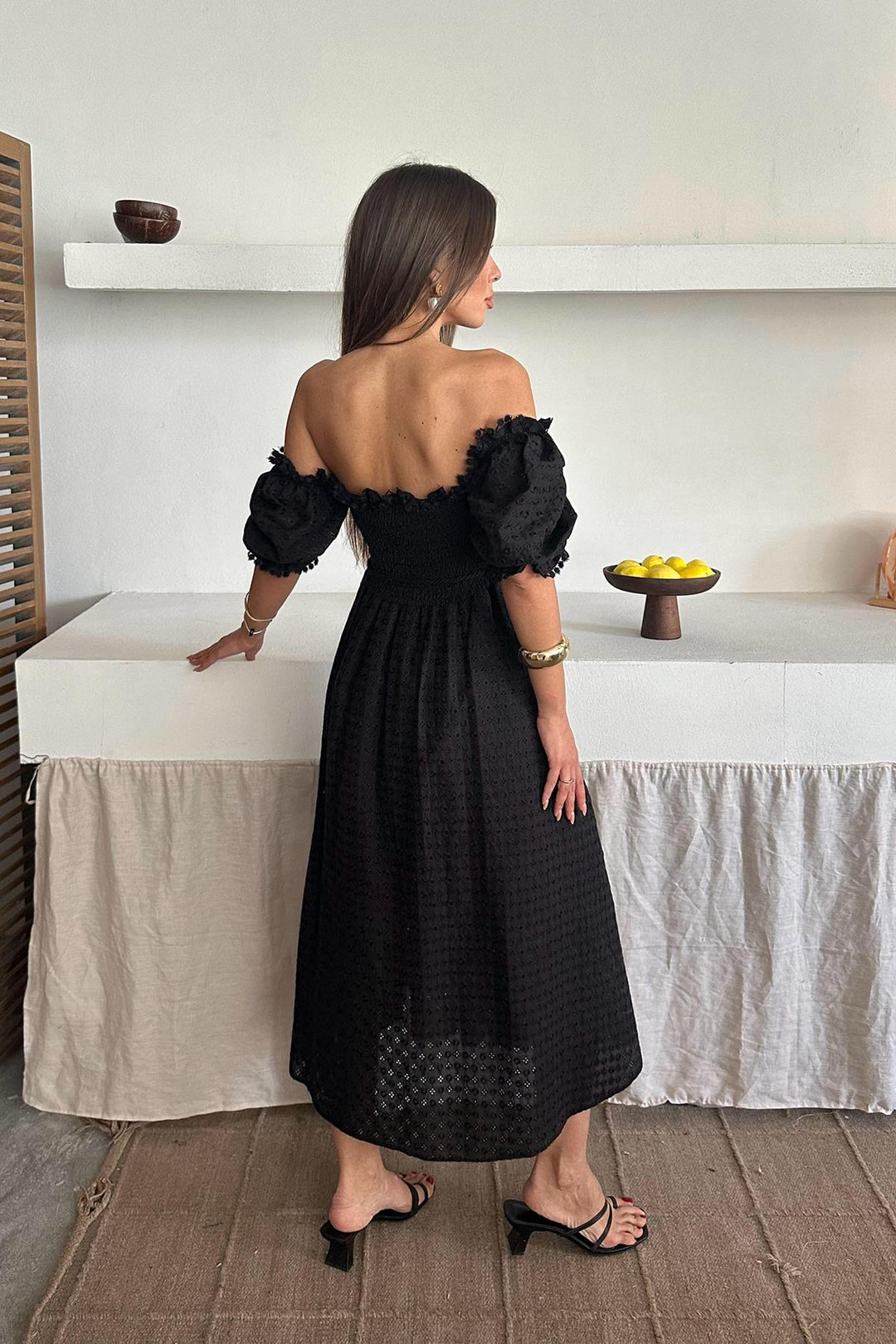 ELS Wholesale Black Embroidered Dress - Luhansk