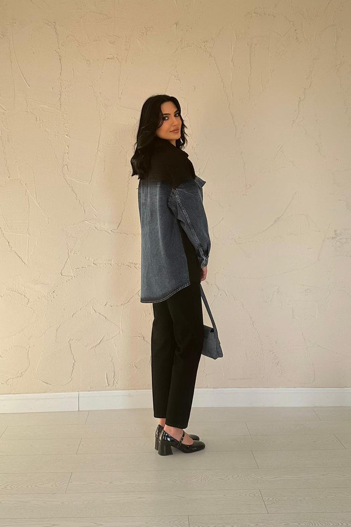 ELS Wholesale Black Denim Jacket with Garnish - Burlington