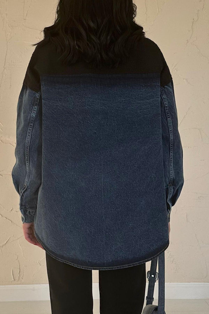 ELS Wholesale Black Denim Jacket with Garnish - Burlington