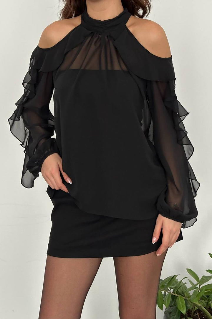 ELS Wholesale Black Off-Shoulder Blouse - San Bartolomé