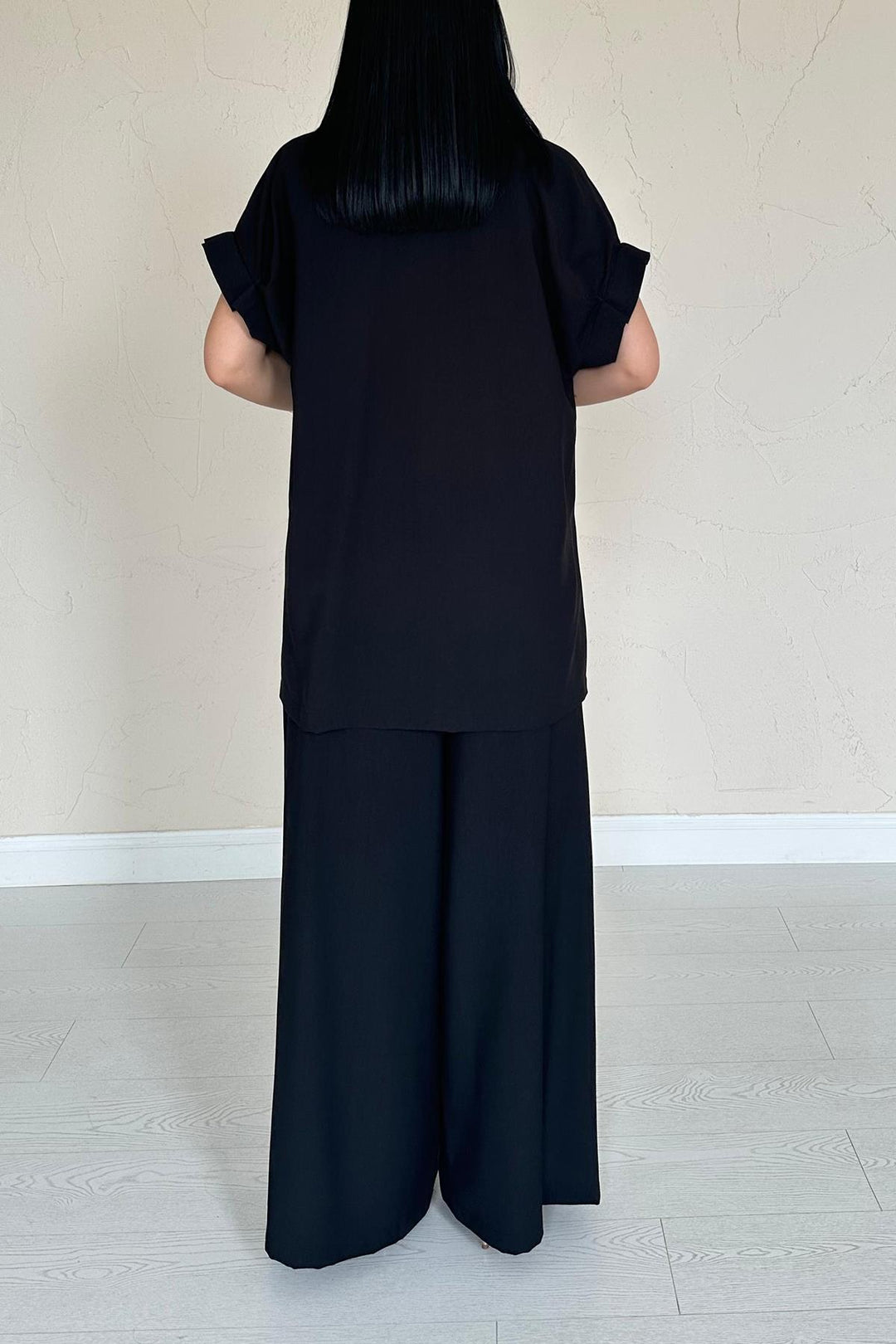 ELS Wholesale Black Front Pleated Double Linen Suit - Rio Rancho
