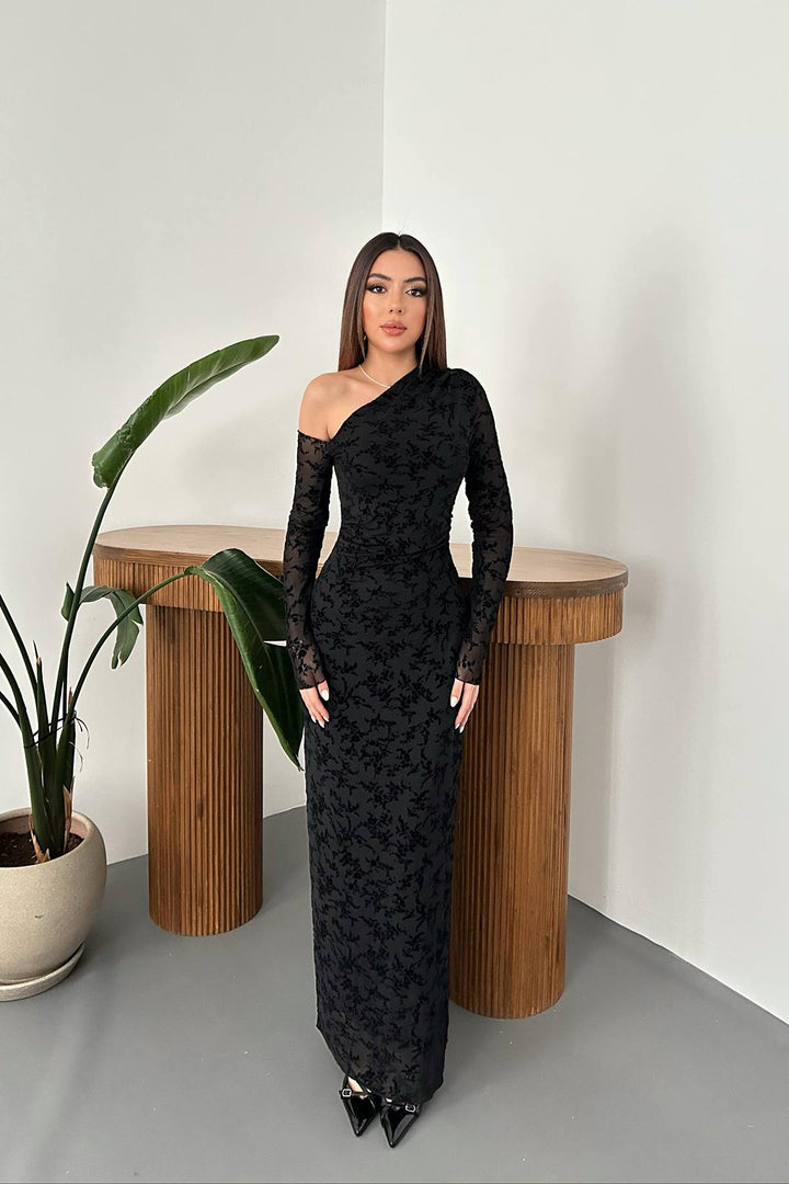 ELS Wholesale Black Transparent Dress - Longmont