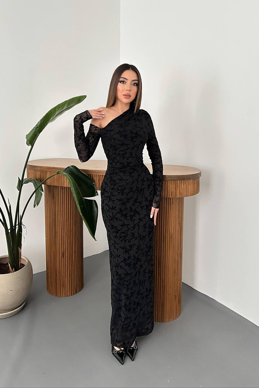 ELS Wholesale Black Transparent Dress - Longmont