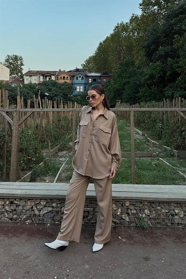 RYN Textured Shirt Set - Stone - Sarnia