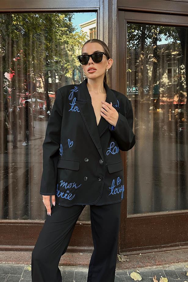 RYN Coated Jacket Suit - Black - Neumünster