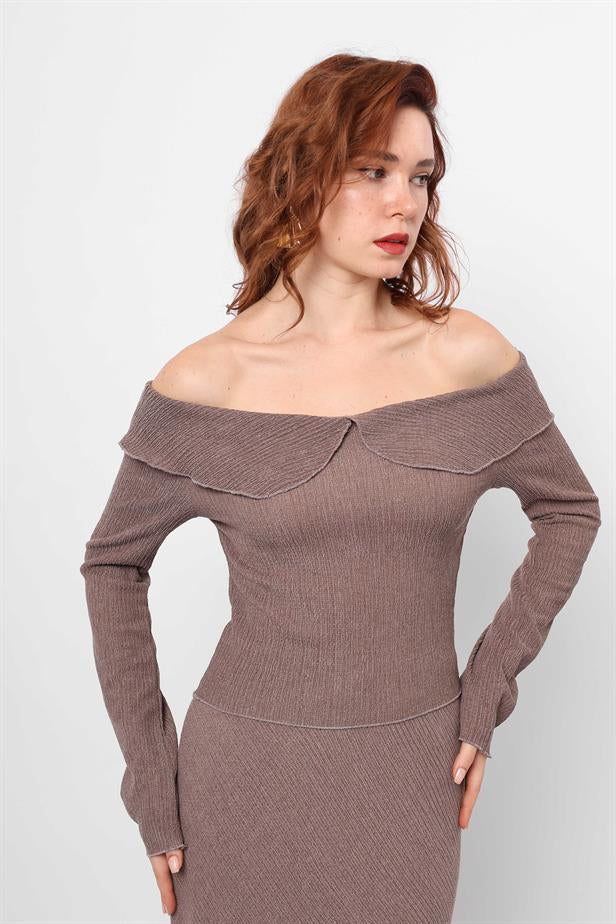 RYN Wholesale Knitted Blouse Brown - Brühl