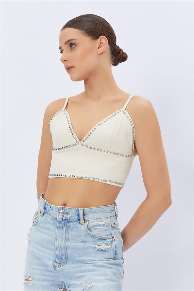 RYN Studded Hanger Blouse - CREAM - Esplugas de Llobregat