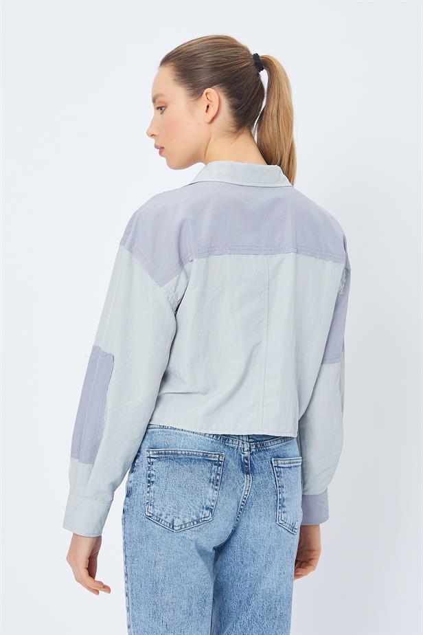 RYN Partial Crop T-shirt - GRAY-ANTHRACITE - Bell Gardens