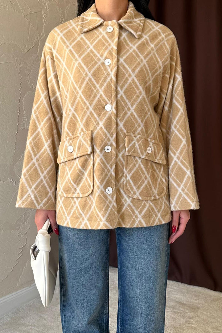 ELS Wholesale Mink Fleece Baklava Plaid Jacket - Vaulx-en-Velin