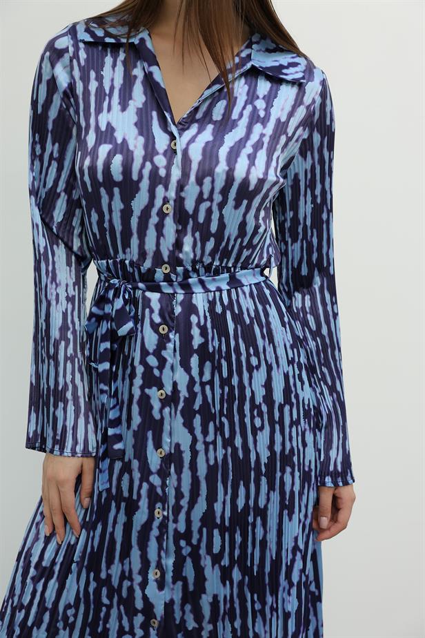 RYN Blue pleated dress - Blue - Twickenham