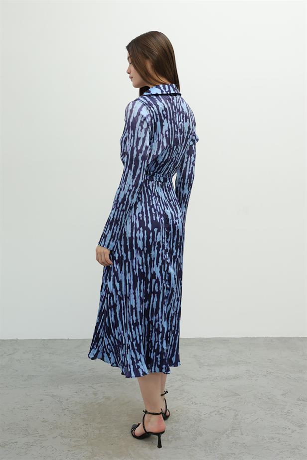 RYN Blue pleated dress - Blue - Twickenham
