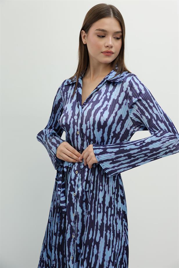 RYN Blue pleated dress - Blue - Twickenham
