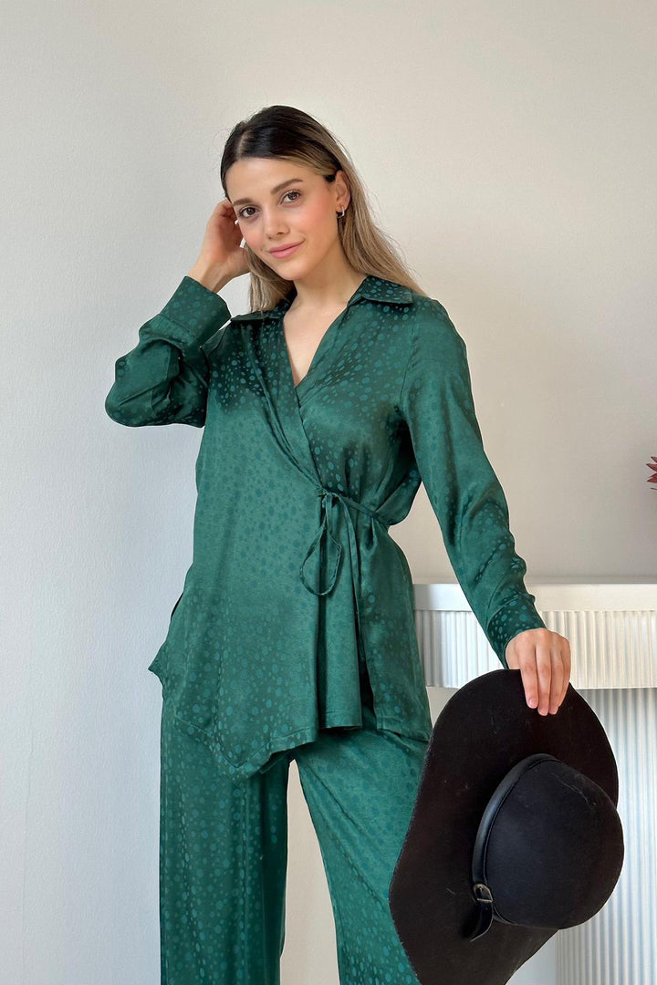 ELS Wholesale Emerald Jacquard Bias Binding Set - Charleroi