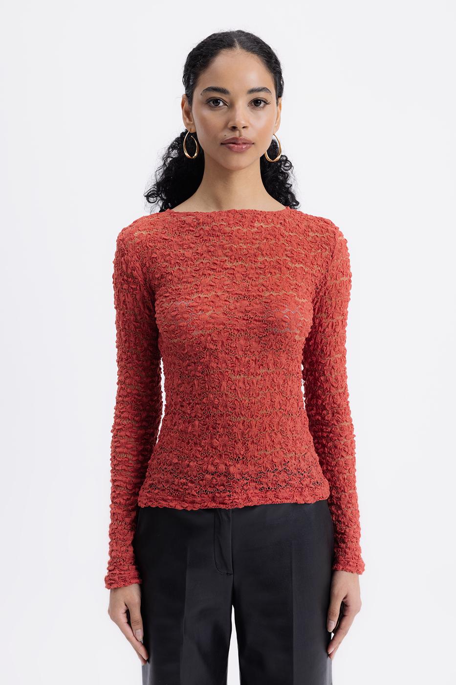 BSL Women Transparent Lace Top - Oceanside