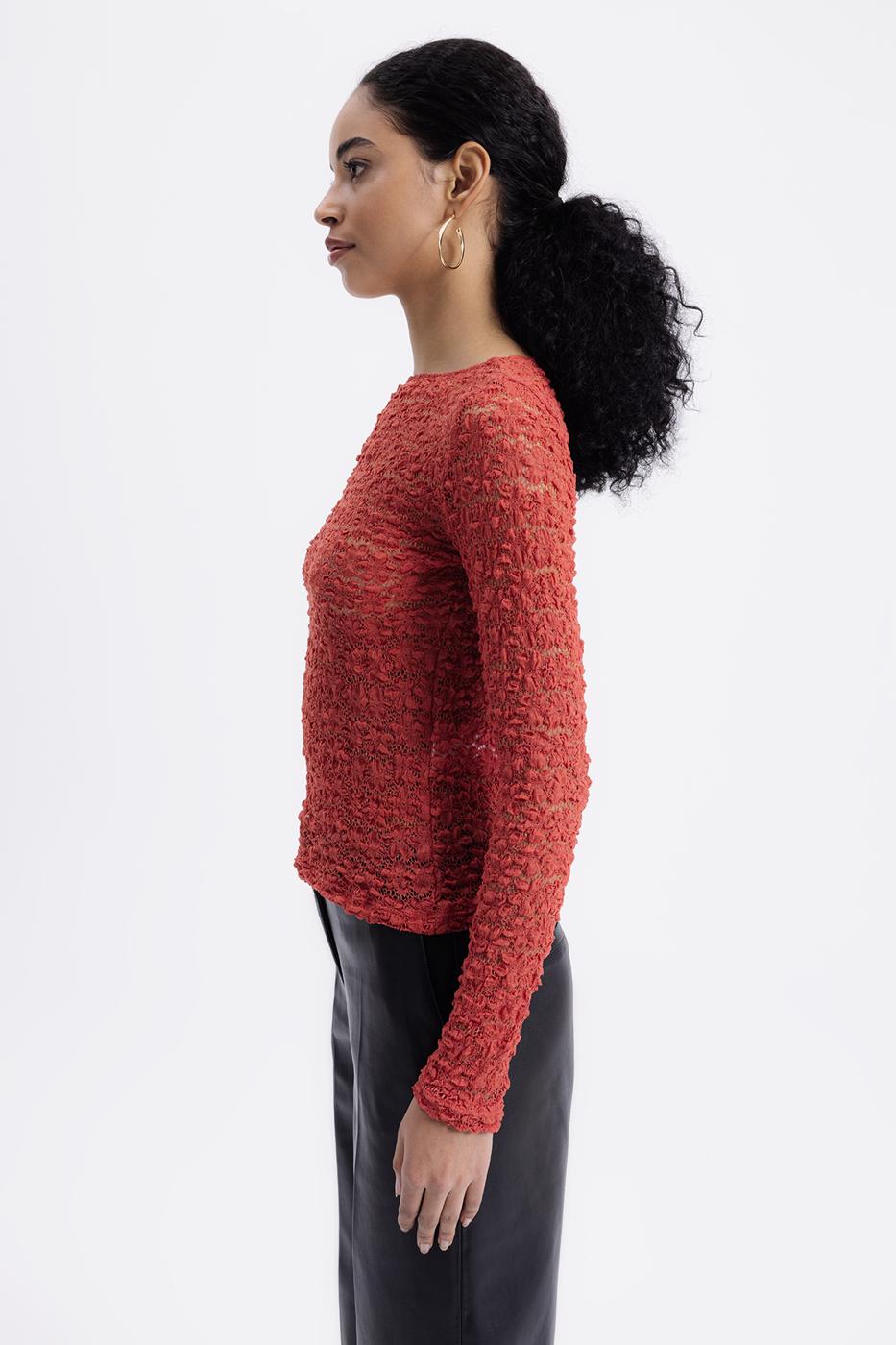 BSL Women Transparent Lace Top - Oceanside