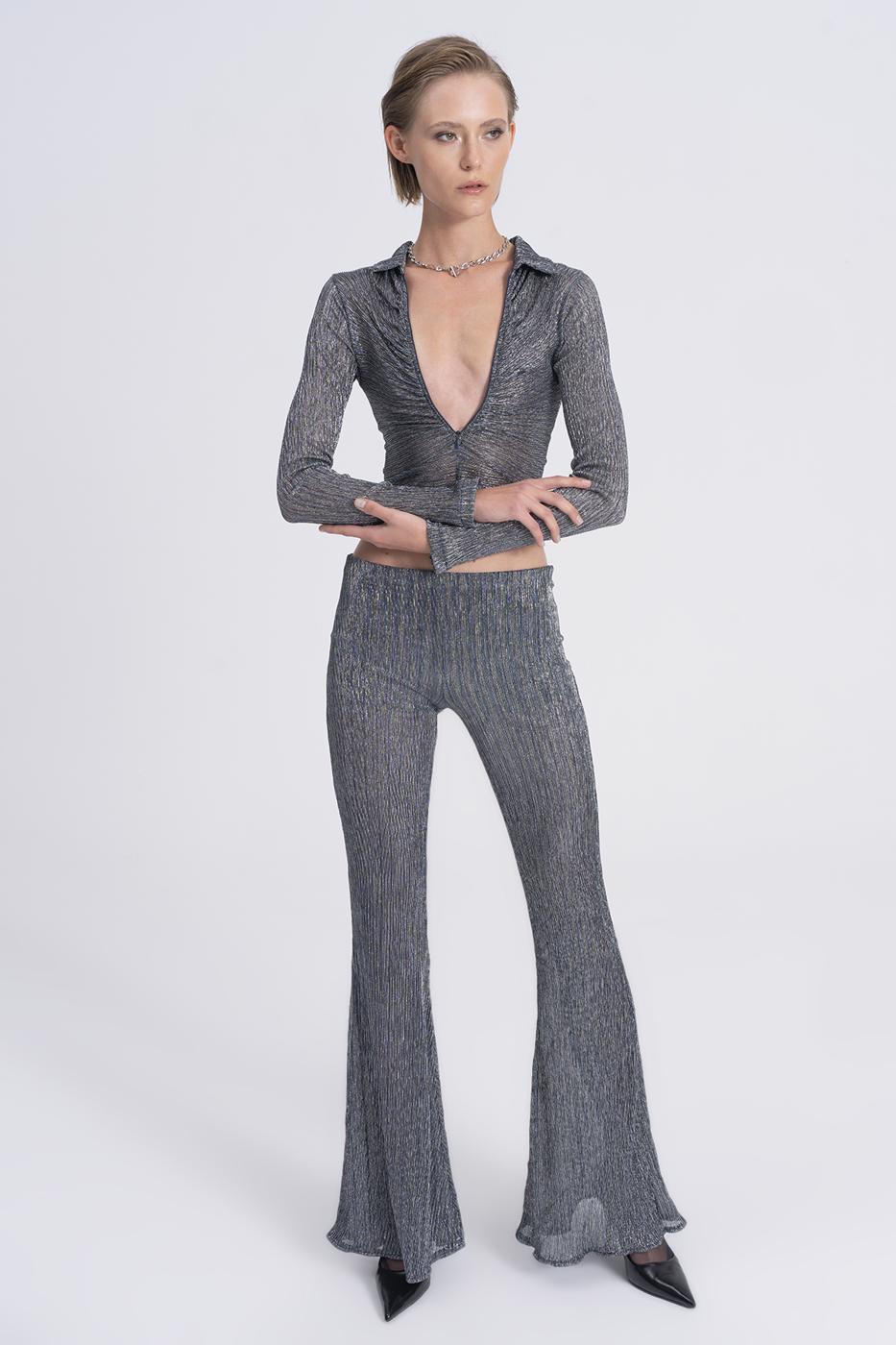 BSL Women Transparent Flare Trousers - Vale de Cavalos