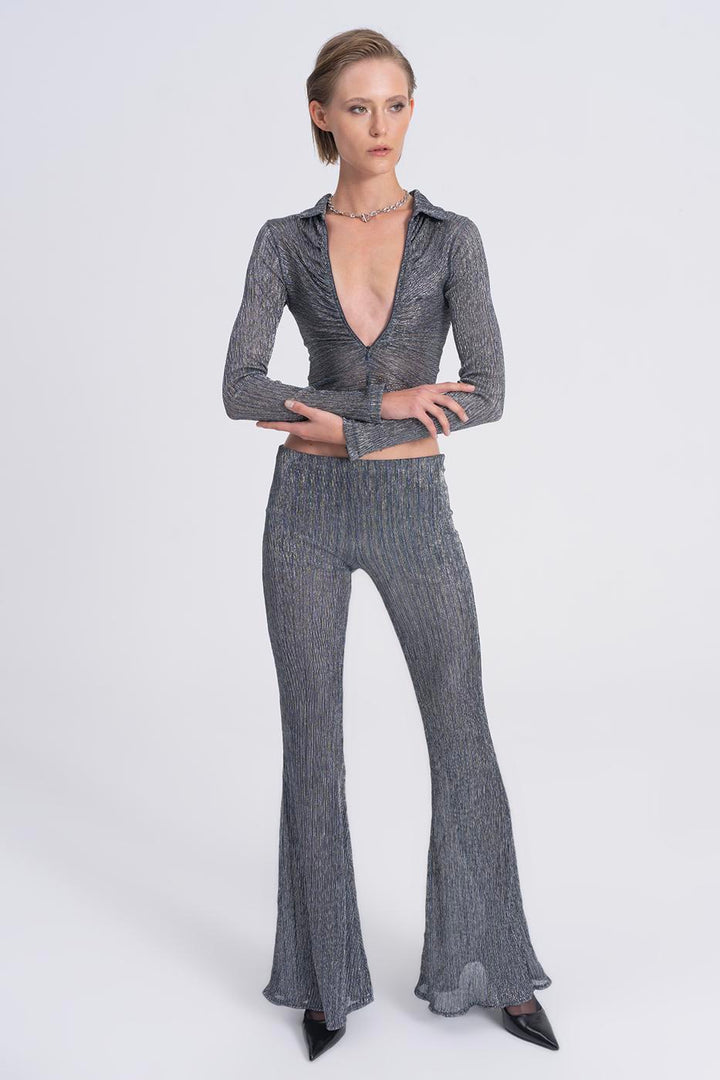 BSL Women Transparent Flare Trousers - Vale de Cavalos
