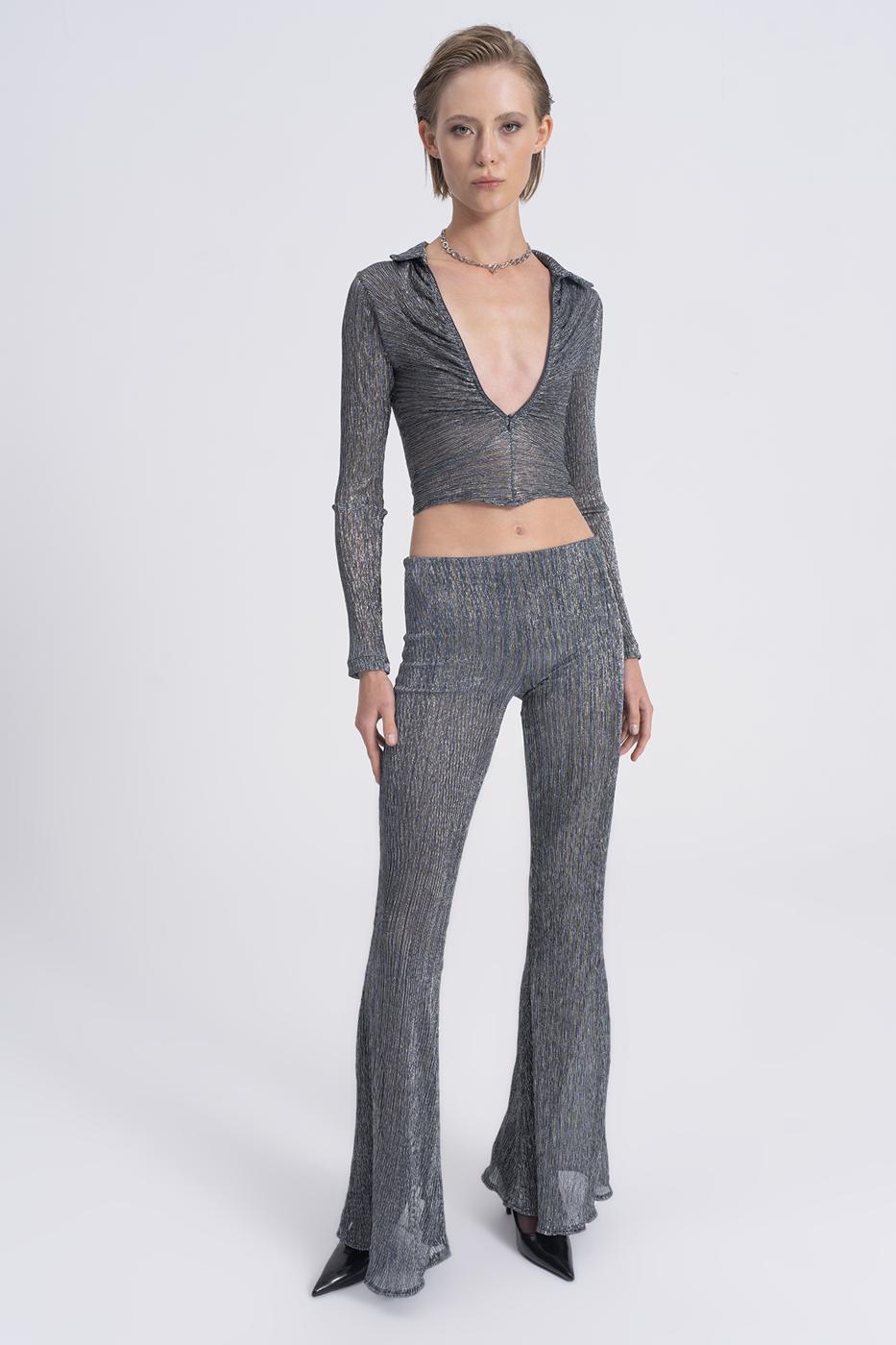 BSL Women Transparent Flare Trousers - Vale de Cavalos