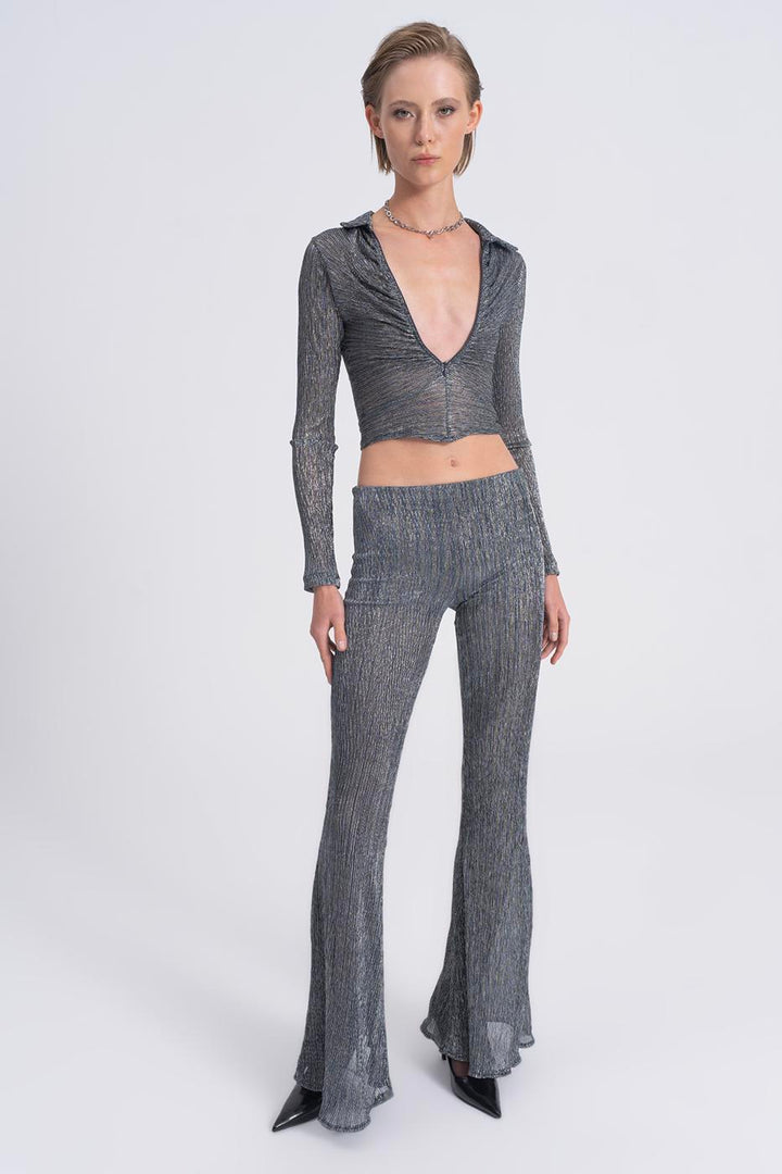 BSL Women Transparent Flare Trousers - Vale de Cavalos