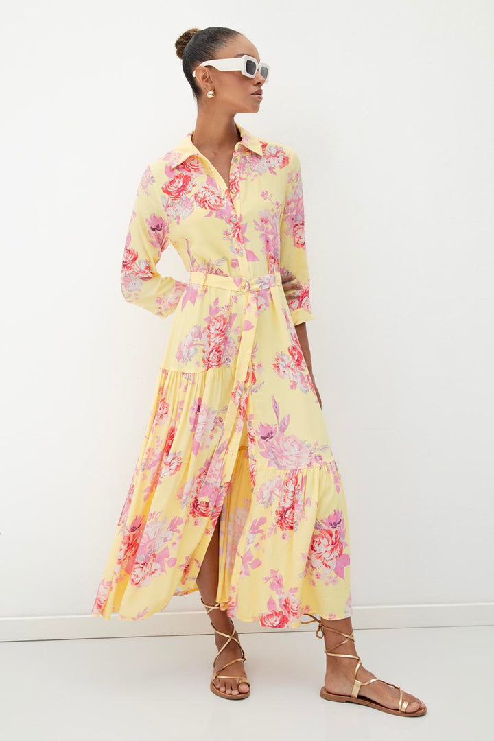 BSL Women Three Quarter Sleeve Shirt Dress - College Park