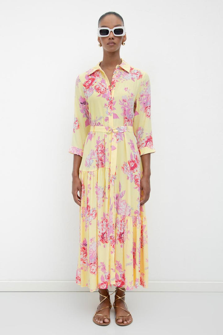 BSL Women Three Quarter Sleeve Shirt Dress - College Park