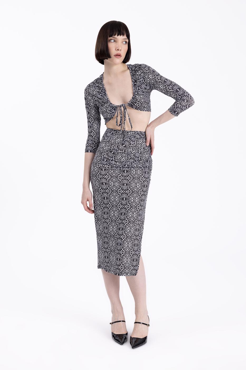 BSL Women Three Quarter Sleeve Midi Dress - Decatur
