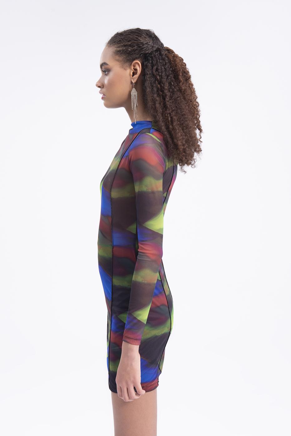 BSL Women Tulle patterned mini dress - East Orange