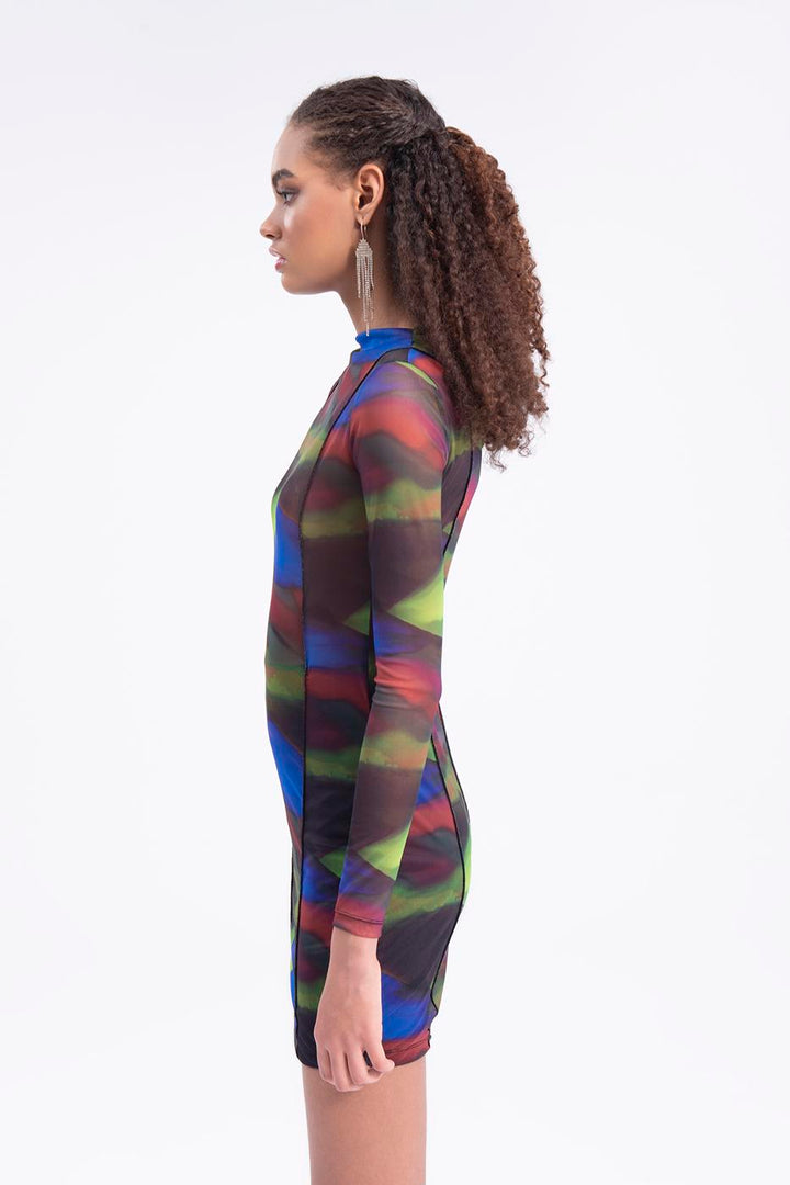 BSL Women Tulle patterned mini dress - East Orange