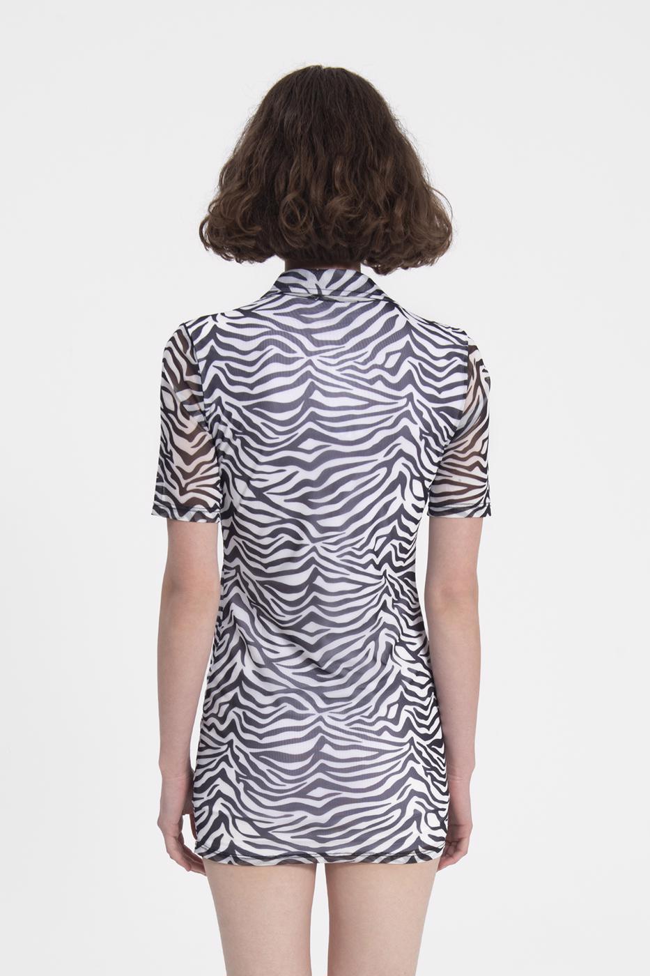 BSL Women Sheer Mini Shirt Dress - Centennial