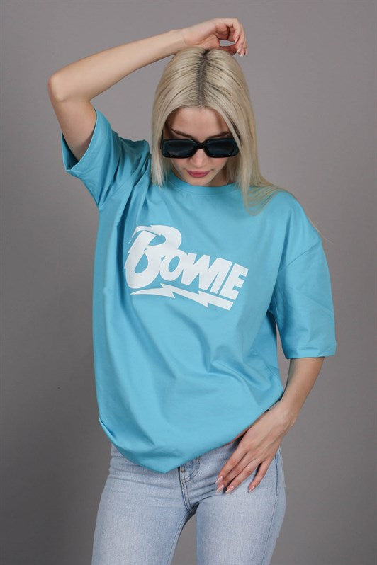 MDX Turquoise Printed Oversized T-shirt MG1514 - Grants Pass