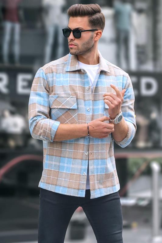 MDX Turquoise Plaid Lumberjack Shirt 6713 - Garland