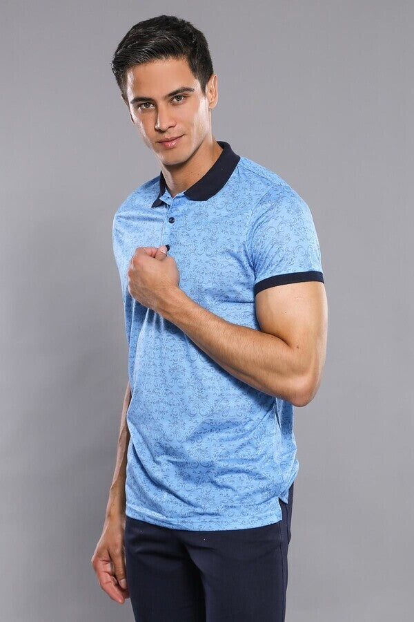 WSS Turquoise Floral Patterned T-Shirt  - Dallas