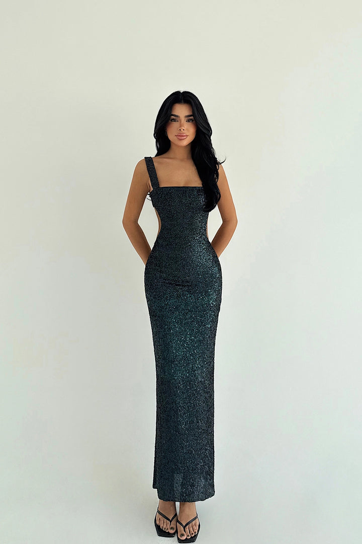 EYY Women Turquoise Bera Sequined Dress - Zwolle