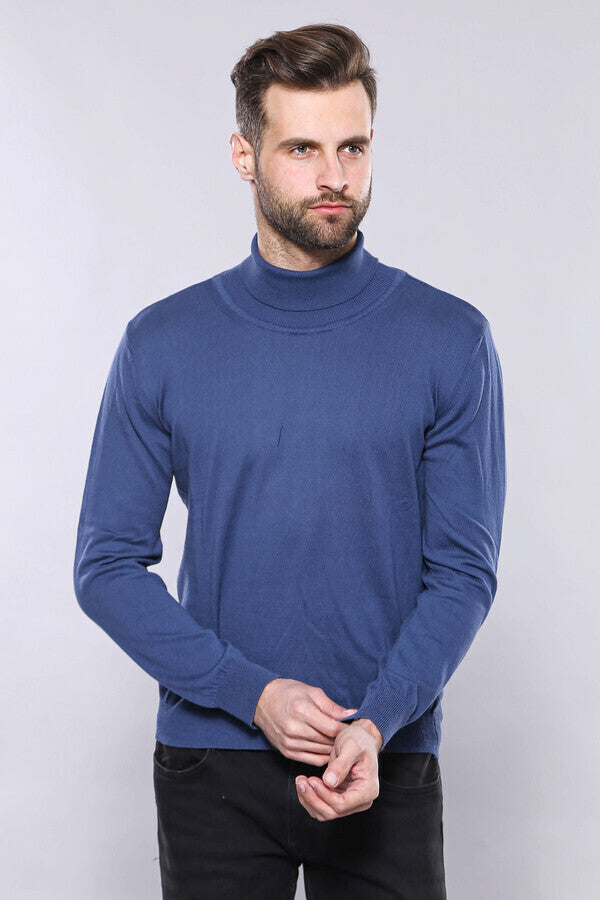 WSS Turtleneck Blue Sweater  - Svitlovodsk