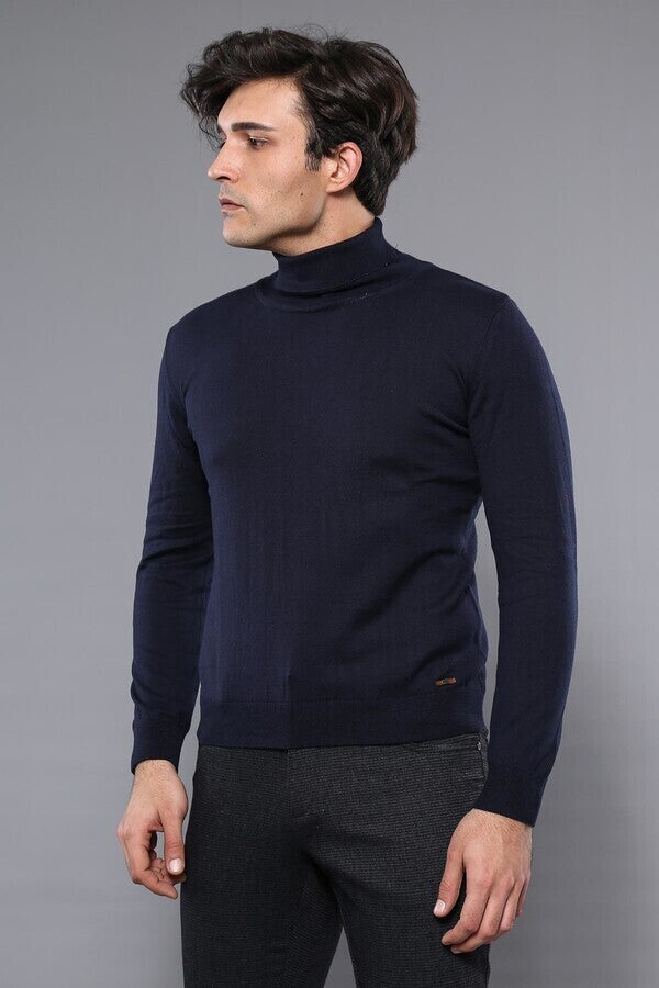 WSS Turtleneck Navy Blue Sweater  - Mission
