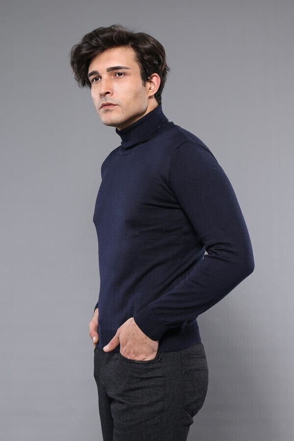WSS Turtleneck Navy Blue Sweater  - Mission