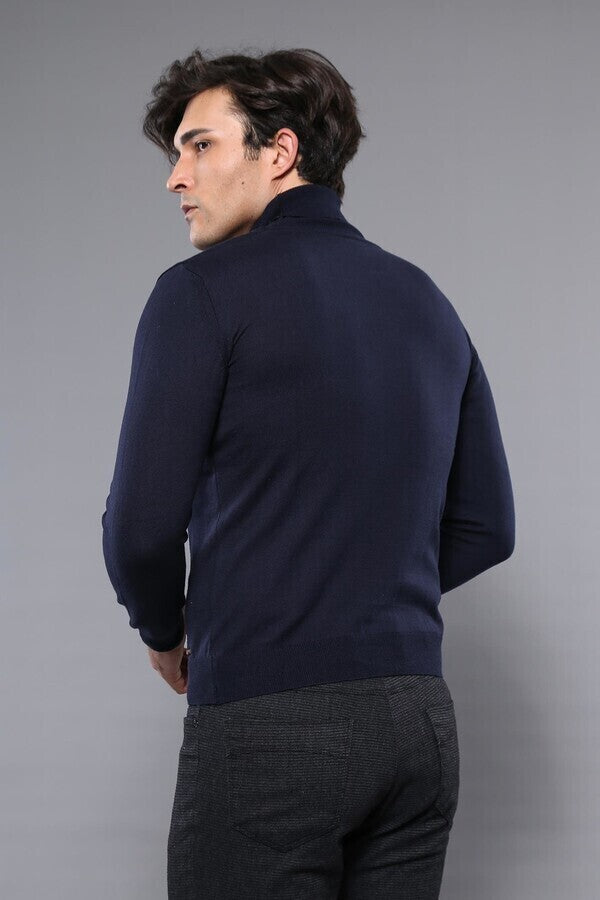 WSS Turtleneck Navy Blue Sweater  - Mission