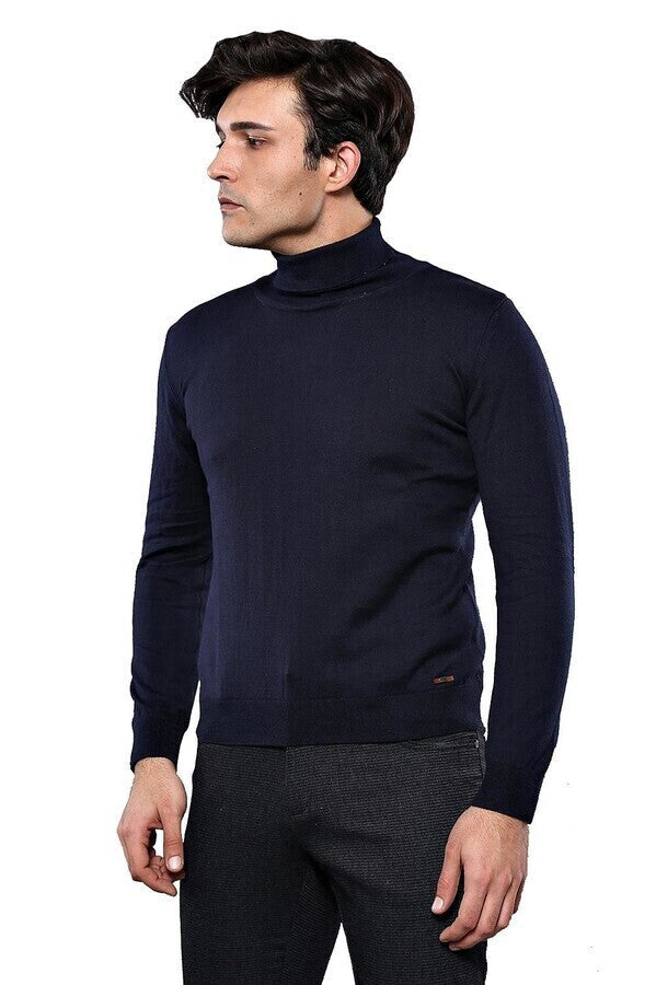 WSS Turtleneck Navy Blue Sweater  - Mission