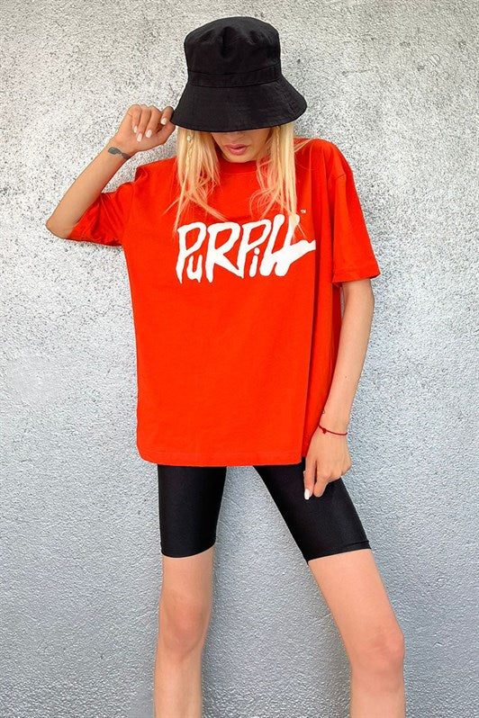 MDX Orange Printed Oversized T-shirt MG1490 - Turnhout