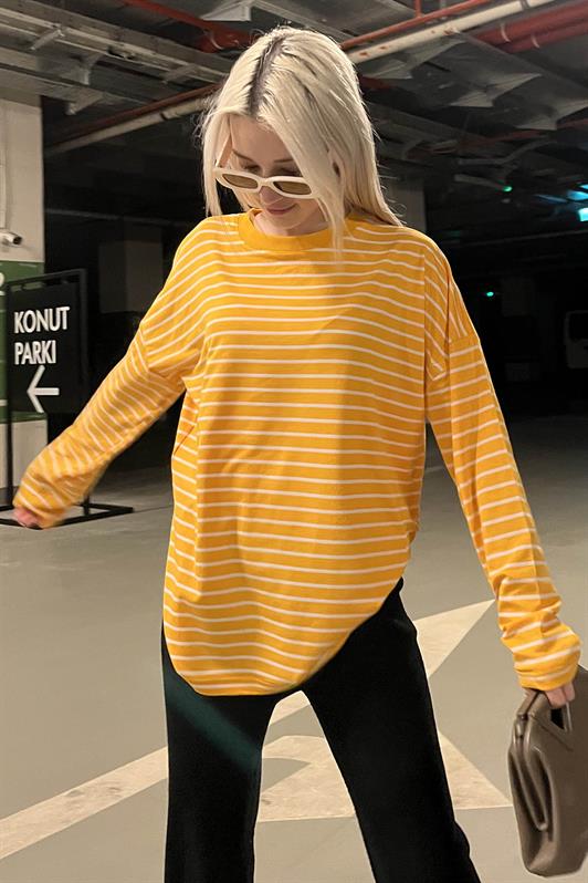 MDX Orange Striped Sweatshirt MG980 - Santa María Texmelucan