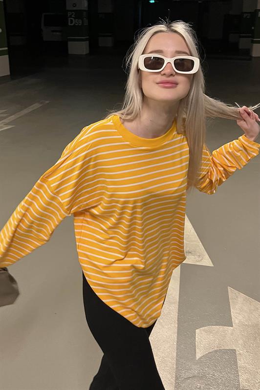 MDX Orange Striped Sweatshirt MG980 - Santa María Texmelucan
