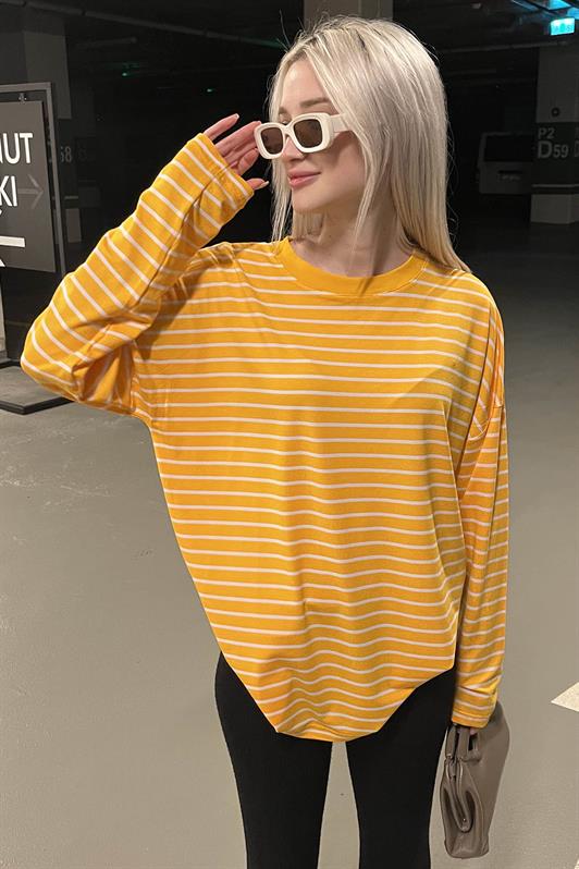 MDX Orange Striped Sweatshirt MG980 - Santa María Texmelucan