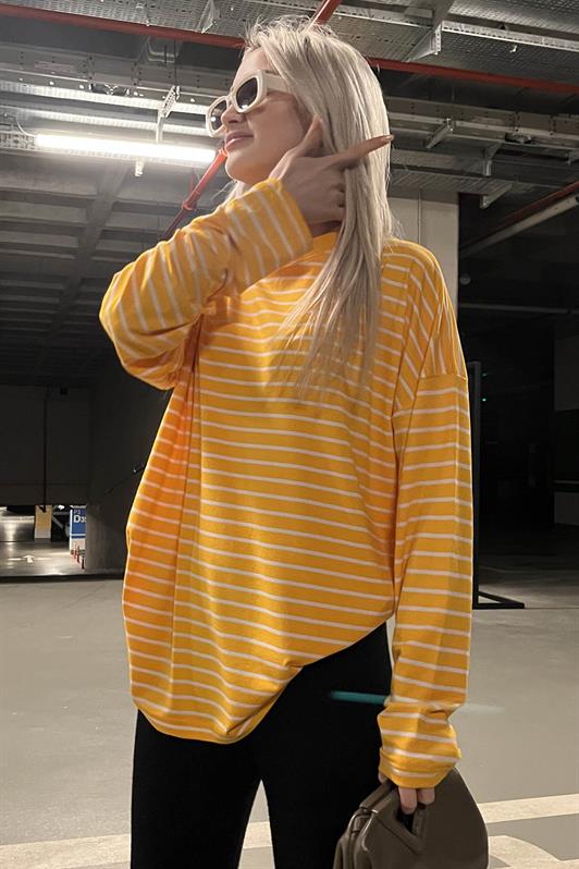 MDX Orange Striped Sweatshirt MG980 - Santa María Texmelucan