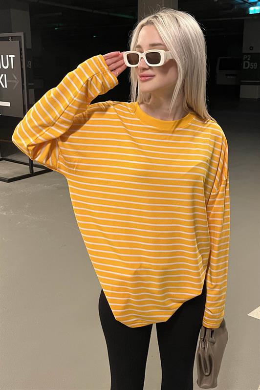 MDX Orange Striped Sweatshirt MG980 - Santa María Texmelucan
