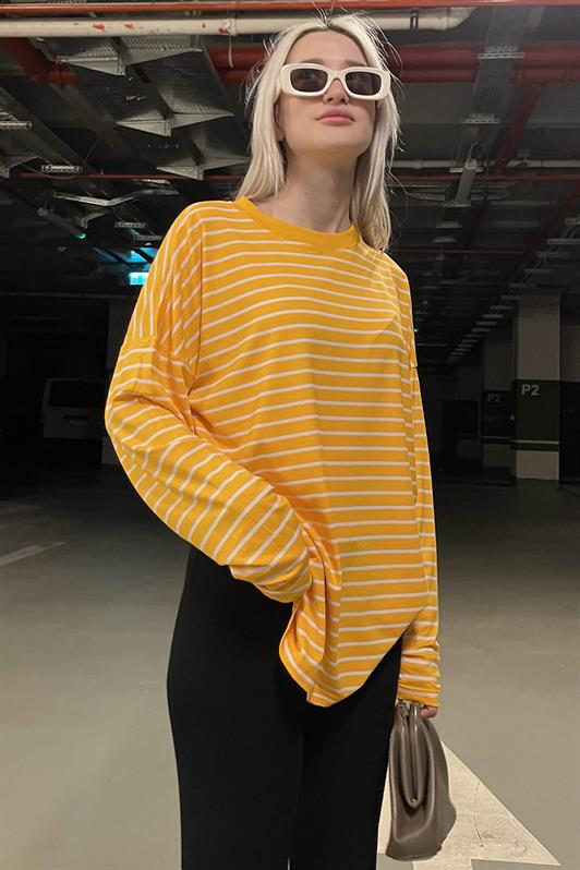 MDX Orange Striped Sweatshirt MG980 - Santa María Texmelucan