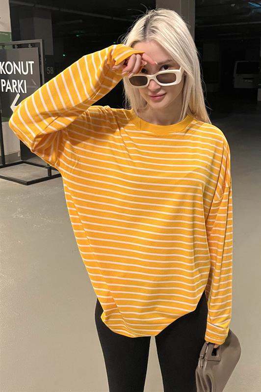 MDX Orange Striped Sweatshirt MG980 - Santa María Texmelucan