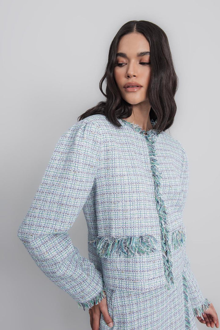 BSL Women Tweed Crop Jacket - Charleville-Mézières