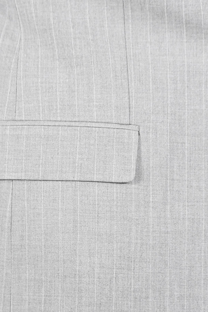 WSS Pinstripe Single Button Vested Light Grey Men's Suit –  - El Puerto de Santa María